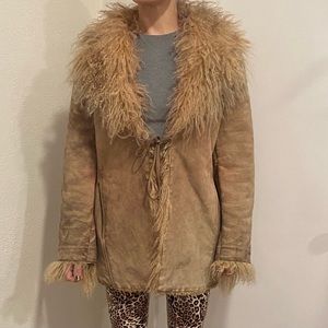 Leather MNG penny lane jacket